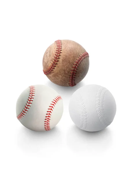 Baseball Izolowany Białym Tle — Zdjęcie stockowe