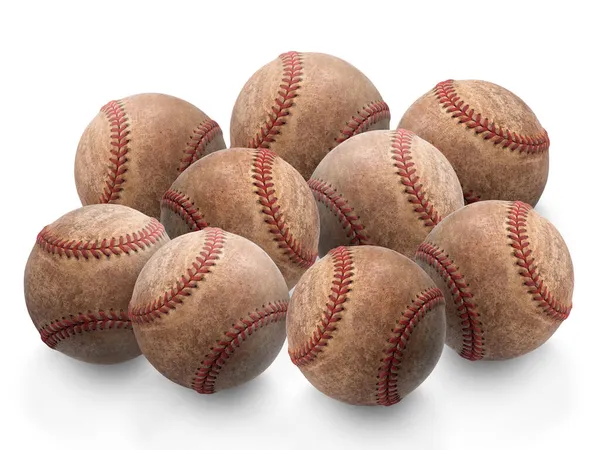Baseball Isoliert Auf Weißem Hintergrund — Stockfoto