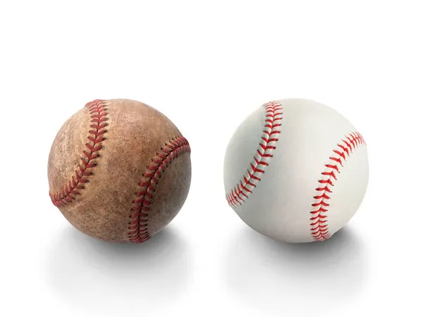 Baseball Isolato Sfondo Bianco — Foto Stock