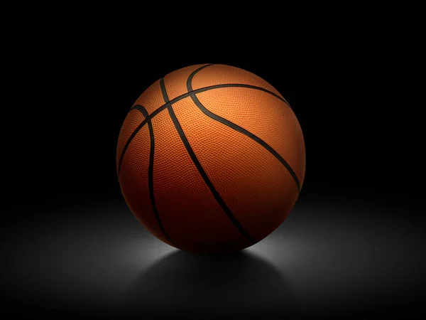 Siyah Arka Planda Basketbol — Stok fotoğraf