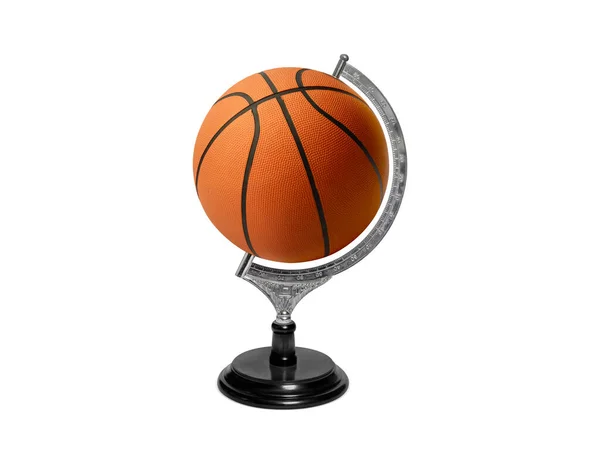 Globe Sfera Orb Koszykówka Koncepcje Białym Tle Pojęcia Sportowe — Zdjęcie stockowe
