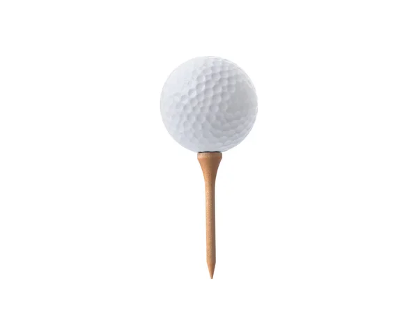 Palla Golf Isolata Bianco Con Percorso Ritaglio — Foto Stock