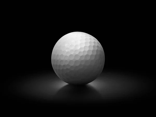 黑底高尔夫球 — 图库照片