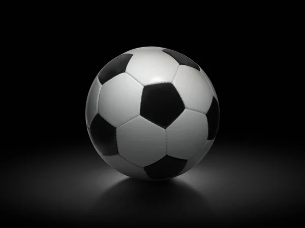 Ballon Football Sur Fond Noir — Photo