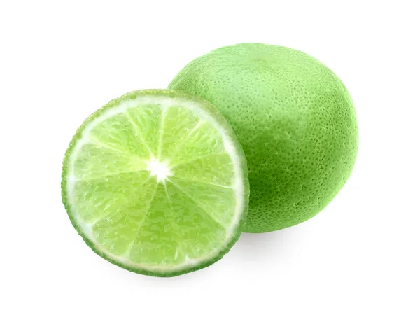 Limes Isoliert Auf Weißem Hintergrund — Stockfoto