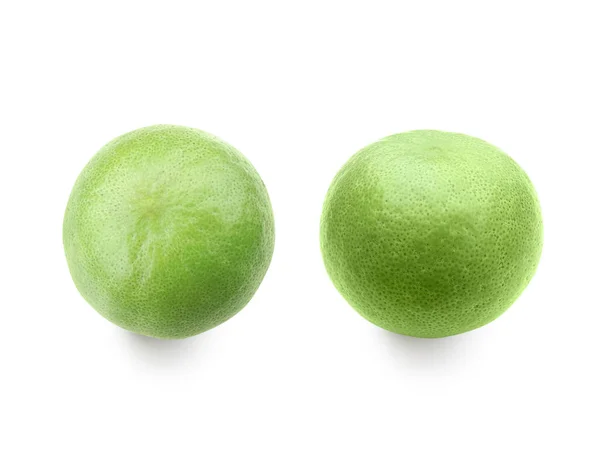 Limes Geïsoleerd Witte Achtergrond — Stockfoto