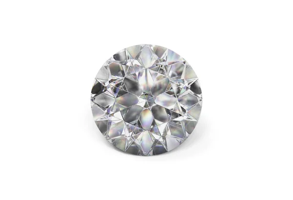 Diamantes Deslumbrantes Fundo Branco Render — Fotografia de Stock