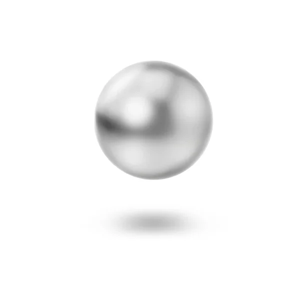Realistic Glossy Chromium Ball Glares Reflection White Render — Stock Photo, Image
