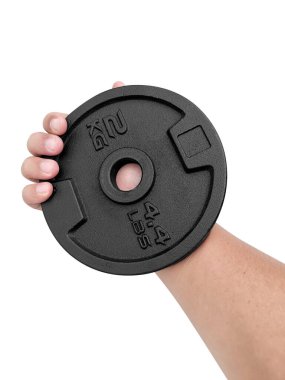 Beyaz arka planda ağır bir plaka var.