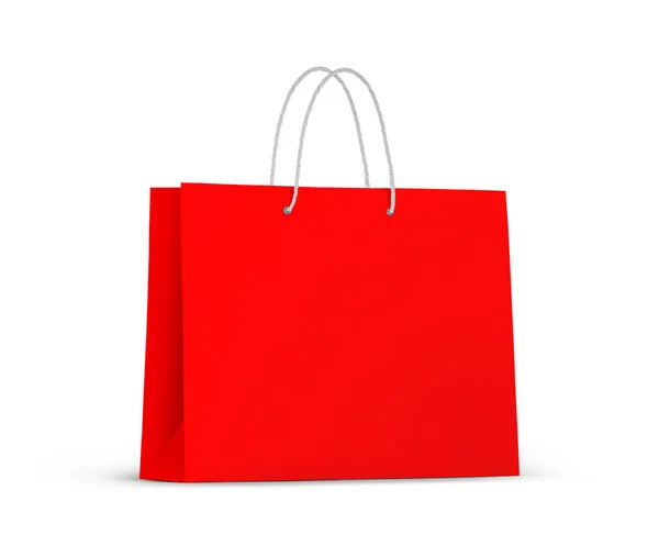 Reklam Markalaşma Için Kırmızı Boş Alışveriş Torbası — Stok fotoğraf