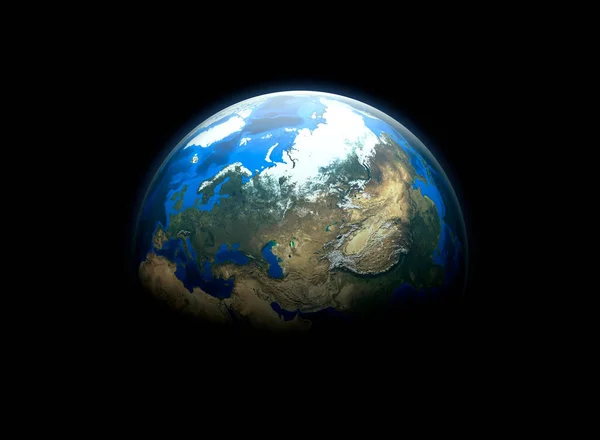 Earth Planet Outer Space Collage Abstract Wallpaper Blue Marble Our — Photo