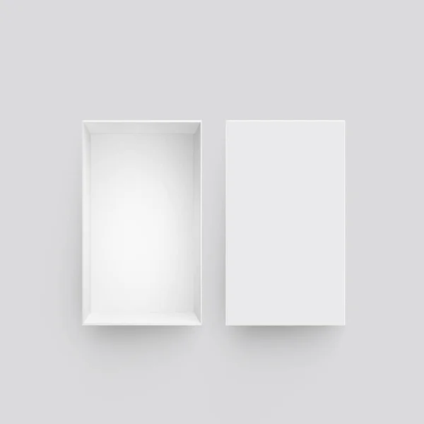 Prázdná Krabička Izolované Bílém Pozadí Vykreslení — Stock fotografie