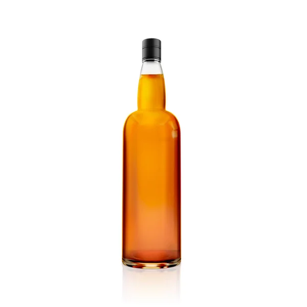 Bottle Alcohol White Background Render — Stock Photo, Image
