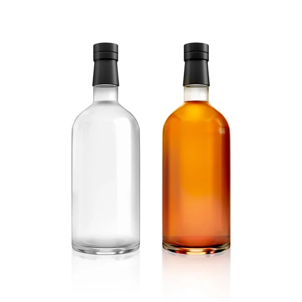 Bottle Alcohol White Background Render — Stock Photo, Image