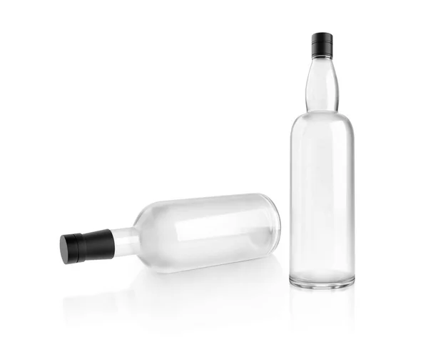 Bottle Alcohol White Background Render — Foto de Stock