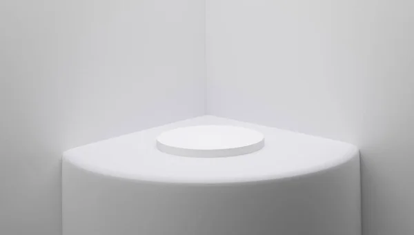 白い空間 商品展示や展示会のために 3Dレンダリング — ストック写真