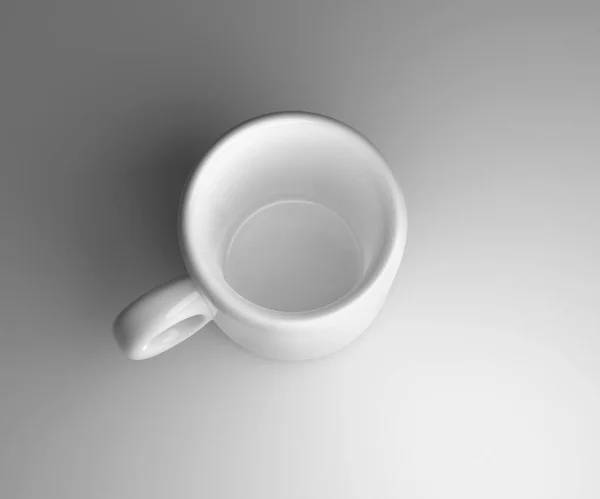 Пустой Чашки Кофе Сером Фоне Рендеринг — стоковое фото