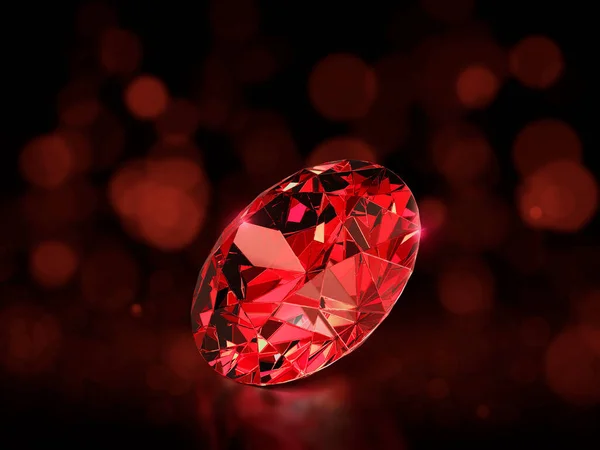 Rode Diamant Rode Abstracte Bokeh Achtergrond Renderen — Stockfoto