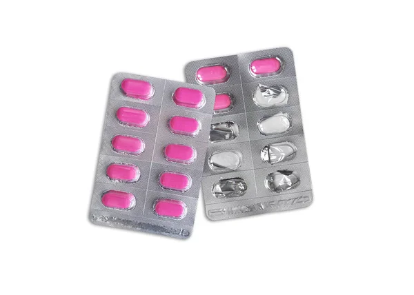 Pacote Comprimidos Comprimidos Usados Conceito Farmácia Medicina — Fotografia de Stock
