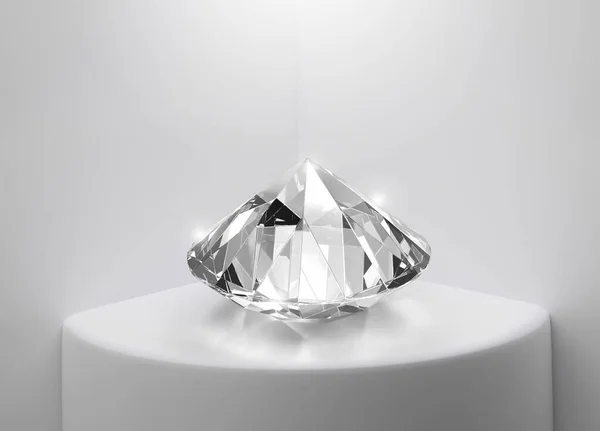 Close Diamante Elegante Interior Espaço Branco Para Exibição Exposição Produtos — Fotografia de Stock