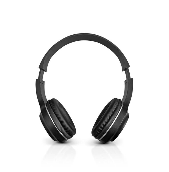 Black headphone isolate on white background