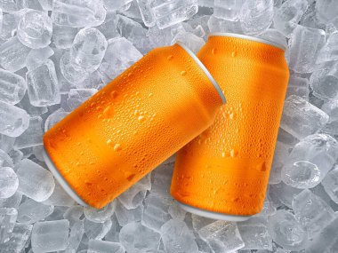 Soğuk içecek kutusu, sulu buz küpü. Yaz ferahlatıcı içecek