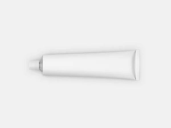 Top View White Tube White Background — Foto Stock