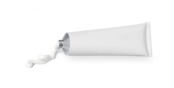 Біла Трубка Маззю Ізольована Білому Тлі — стокове фото