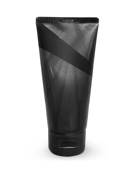 Black Tube Blank Product Packaging Design Advertising Skin Care Health — Zdjęcie stockowe