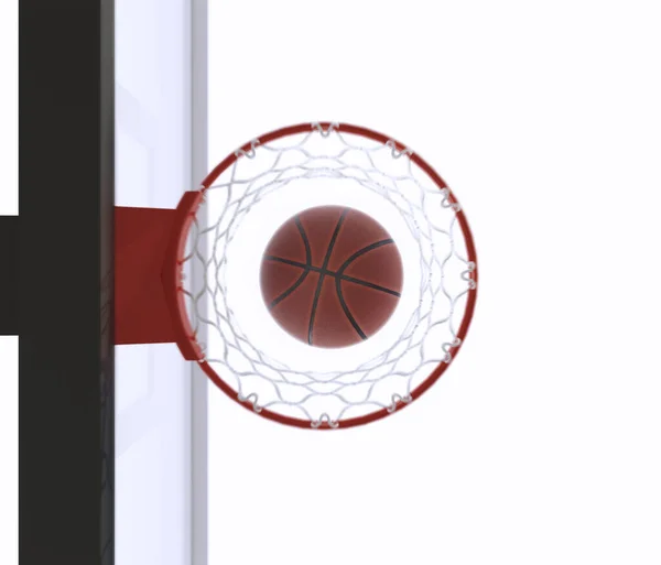 Rendering Basketball Hoop Isolated White Background — ストック写真