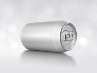 Alüminyum kutu parlayan bokeh arkaplanda izole edilebilir