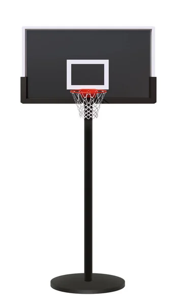 Basketball Hoop White Background Render — Foto Stock