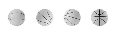 Basketbol topu beyaz arka planda izole edilmiş. 3d oluşturma