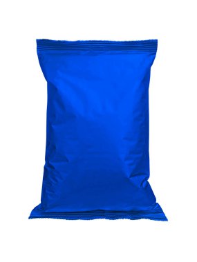 Blue Packaging for food, chips, crackers, sweets, mockup for your design and advertising, an empty packaging form