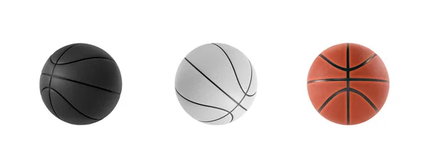 Basketball Ball Isolated White Background Rendering — Φωτογραφία Αρχείου