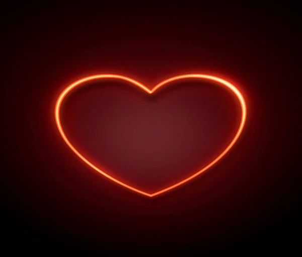 Bright Hearts Neon Sign Retro Neon Hearts Sign Black Background — стоковое фото