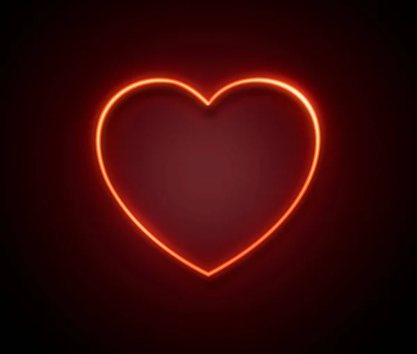 Bright hearts neon sign.Retro neon hearts sign on black background.Happy Valentine\'s Day design elements are ready for your banner greeting card design. 3d render