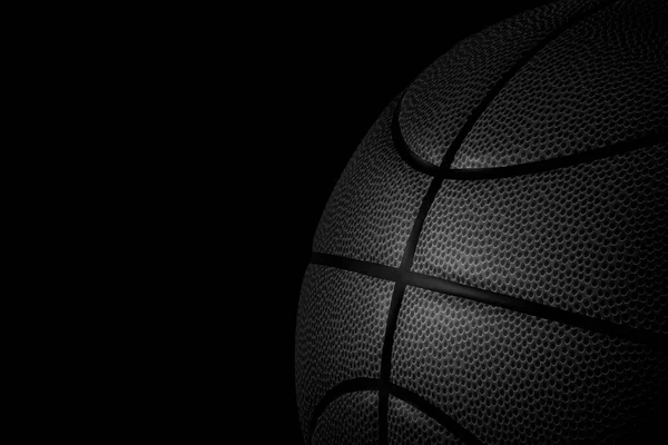 Closeup detail of basketball ball texture background. 3d render