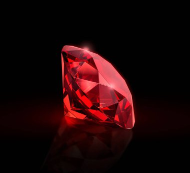 Siyah arka planda göz kamaştırıcı elmas taşları. 3 Boyutlu Hazırlama