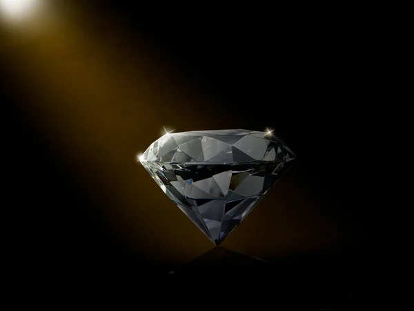 Dazzling Diamond Black Background — Photo