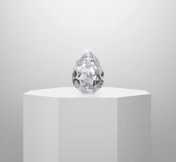 Dazzling Diamond Shiny White Pedestal Podium — Zdjęcie stockowe