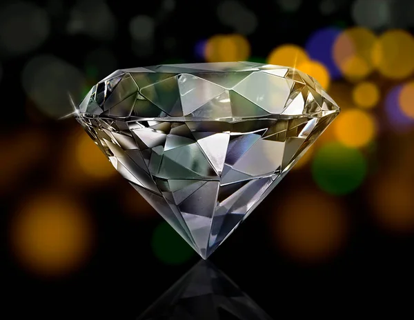 Dazzling Diamond Shining Bokeh Background Concept Chossing Best Diamond Gem — Fotografia de Stock
