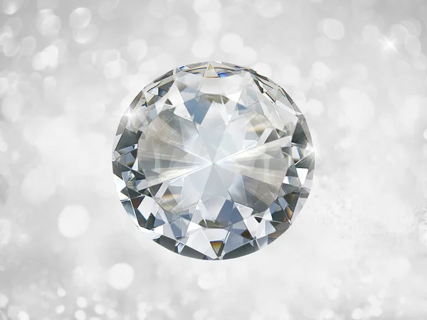 Dazzling Diamond White Shining Bokeh Background Concept Chossing Best Diamond — Stock Photo, Image