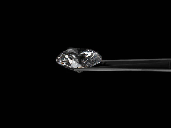 Diamond Tweezers Black Background Render — Φωτογραφία Αρχείου