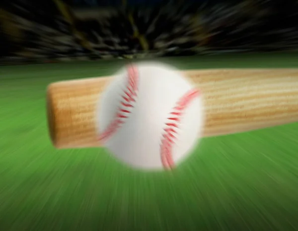 Baseball Hit Motion Move Sport Stadium — Zdjęcie stockowe