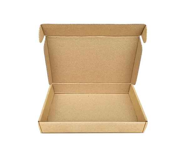 Brown Cardboard Box White Background — Stock Photo, Image