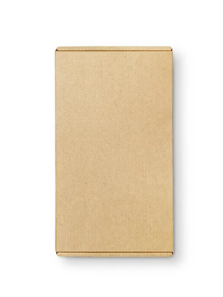 Top View Brown Cardboard Box Separable — Stockfoto