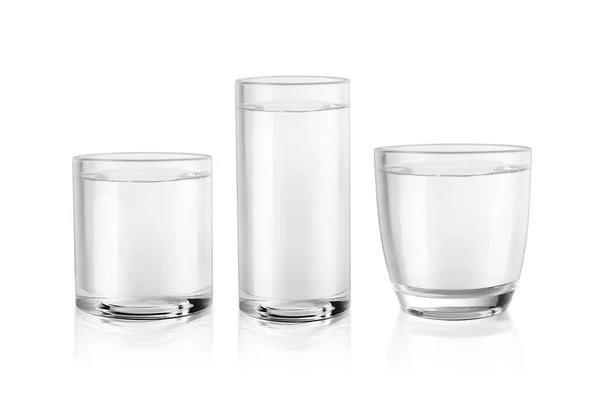 Glass Still Water Isolated White Background Render — ストック写真