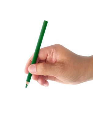 Beyaz arka planda izole edilmiş el yapımı boya kalemi