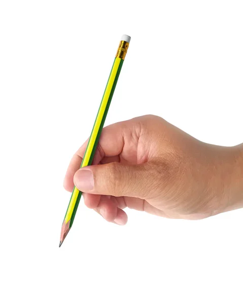 Isolated Pencil Hand White Background —  Fotos de Stock